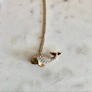 Vintage Panetta Gold Whale Necklace ✨